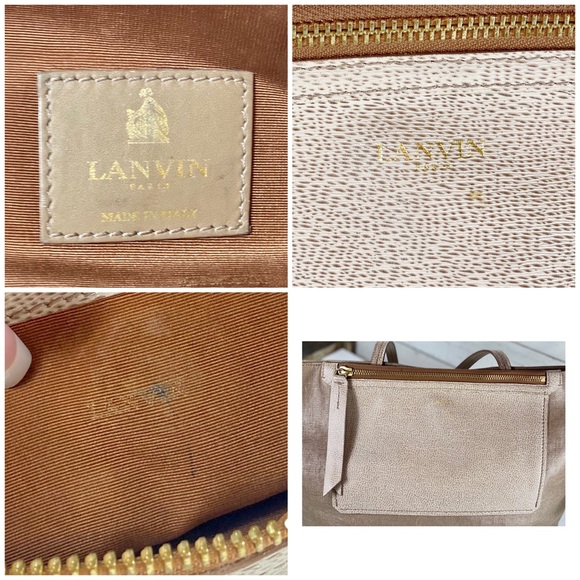 Lanvin Champagne Zippered Leather Tote - Picture 8 of 11